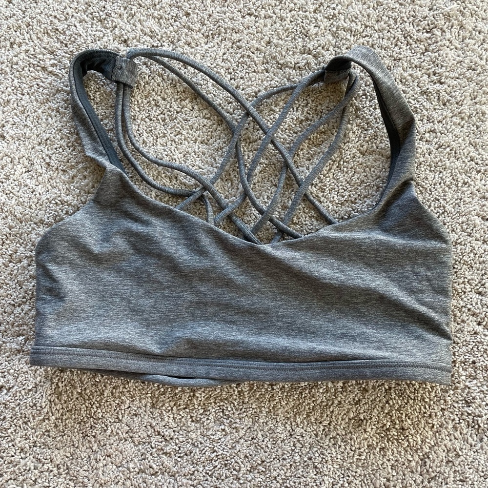 Lululemon Athletica Charcoal Strappy Sports Bra